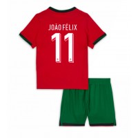 Camiseta Portugal Joao Felix #11 Primera Equipación para niños Eurocopa 2024 manga corta (+ pantalones cortos)